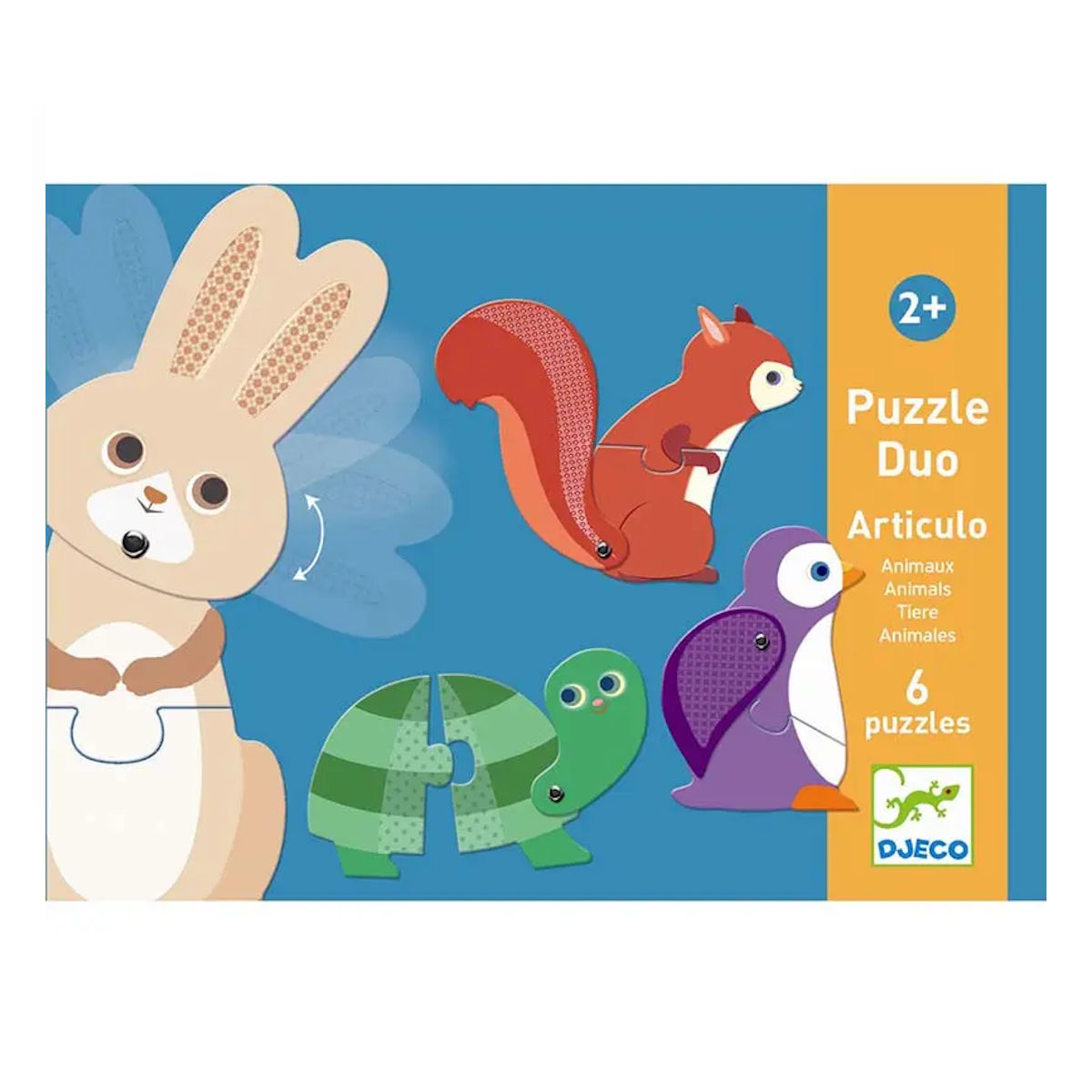 Puzzle Duo Articulo Animaux - Set Puzzle 2 Pezzi - Djeco