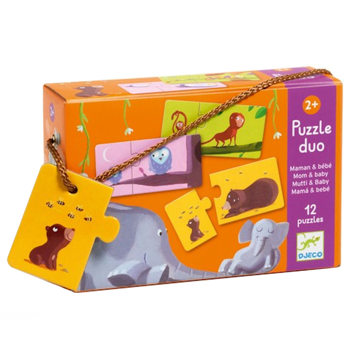 Puzzle Duo Maman & Bèbè - Set Puzzle 2 Pezzi - Djeco
